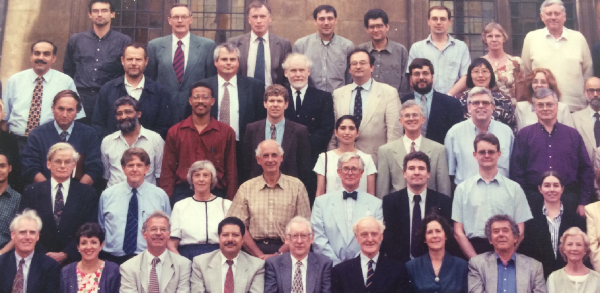 Group of attendees at Prof Buckingham's retirement conference Pembroke College 1997