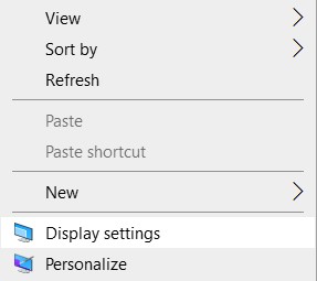 Select 'Display settings'