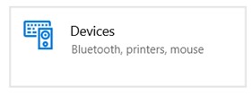 Select 'Devices' from the Settings page
