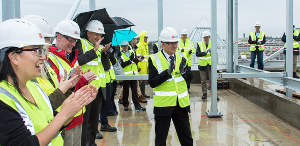 Chemistry of Health building topping out ceremony 2017