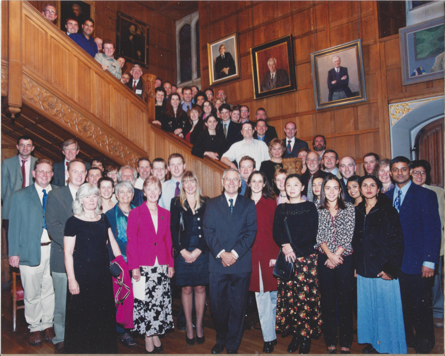 group shot in dining hall of people attending the dinner