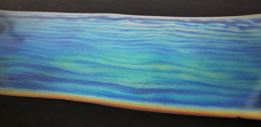 Strip of blue material