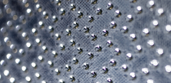 Close-up of textured glass.