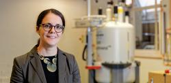 Ruth Webster in an NMR laboratory