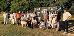 Group shot of Chemistry & Physics cricket teams 