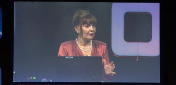 Image of Carol Robinson giving a lecture