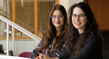 Ioana & Dorothea on the BMS balcony.