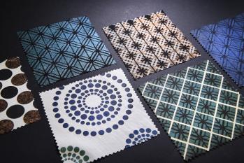Cellulose-based colourant textile samples from Sparxell.