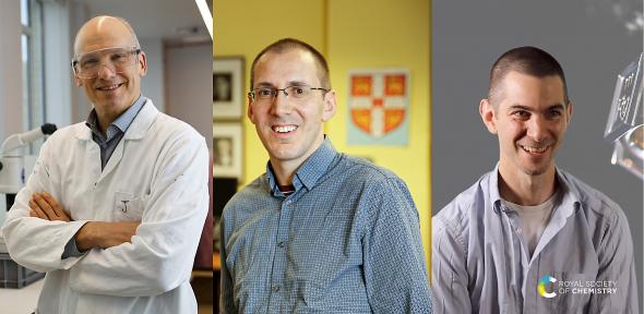 From left: Jonathan Nitschke, Angelos Michaelides and Hugo Bronstein 