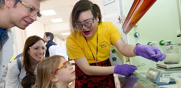 Demonstrations in the lab at Open Day
