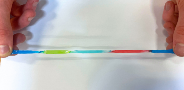A stretchy battery.