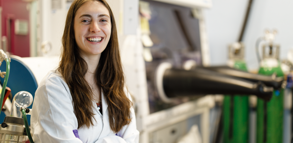 Clara Morgan in the lab.
