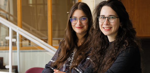Ioana & Dorothea on the BMS balcony.