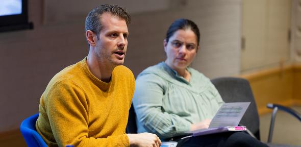 Spencer Brennan (left) and Svetlana Menkin.