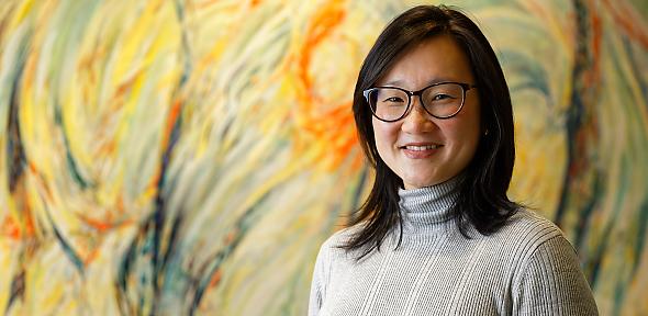 Jenny Zhang smiling at camera