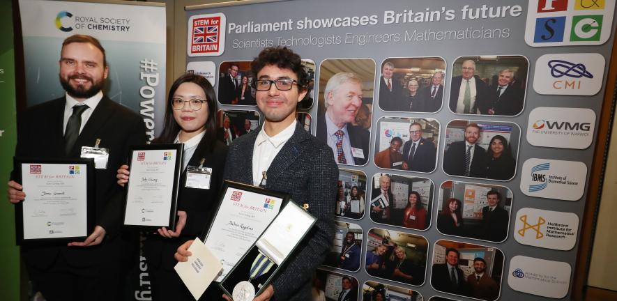 The award winners for Chemistry at the STEM For Britain poster award