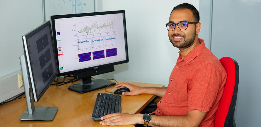 Vijay Ganesh Sadhasivam at his desk.